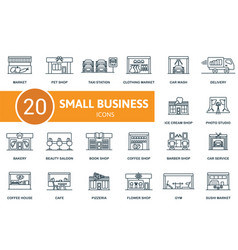 Small Business Outline Icons Set Creative Icons