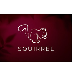 Squirrel Outline Modern Logo Template