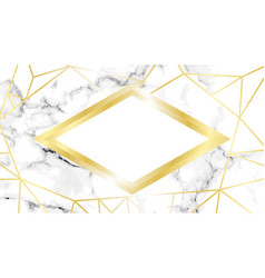 White Marble Invitation Background Golden Details