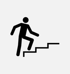 Man Climbing Stairs Icon