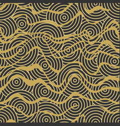 Vintage Yellow Circles Seamless Pattern