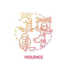 Violence Red Gradient Concept Icon