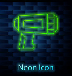 Glowing Neon Line Flashlight For Diver Icon