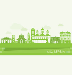 Green Skyline Panorama Of City Nis Serbia