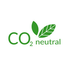 Co2 neutral stamp net zero label Royalty Free Vector Image