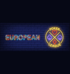 European Poker League In Neon