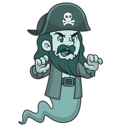 Ghost Pirate Scaring Someone Cartoon Clip Art