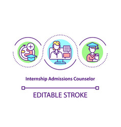 Internship Admissions Counselor Concept Icon