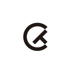 Letter C And T Circle Geometric Symbol Simple Logo