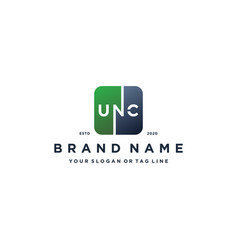 Letter Unc Rounded Square Gradient Color Logo