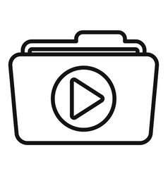 Movie Folder Icon Outline Montage Film