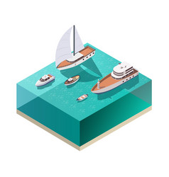 Ships Isometric Composition