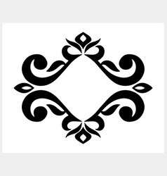 Vintage Element Isolated Damask Frame Border