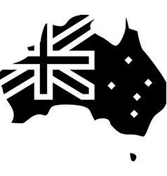 Australia Country Map Flag Glyph Icon