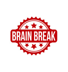 Brain Break Rubber Stamp Seal