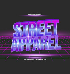 Street Apparel Editable Text Effect Retro 80s