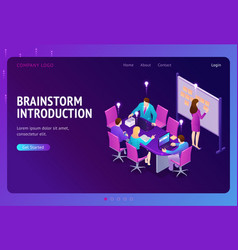 Brainstorm Introduction Isometric Landing Page