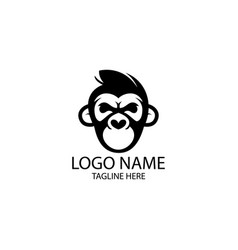 Monkey Face Character Logo Design