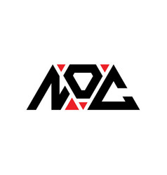 Noc Triangle Letter Logo Design With Triangle