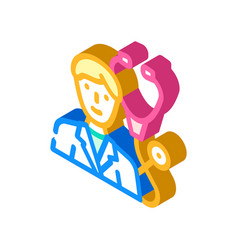 Pulmonologist Doctor Isometric Icon