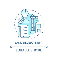 Land Development Turquoise Concept Icon