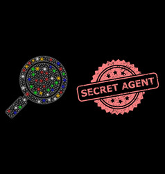 Textured Secret Agent Seal And Mesh Search Loupe