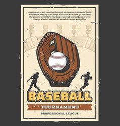 Baseball League Professional Tournament Poster