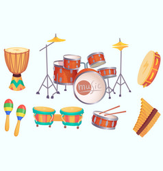 Cartoon Drums Musical Drum Instruments Music