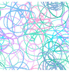 Hand Drawn Crayon Line Seamless Pattern Doodle