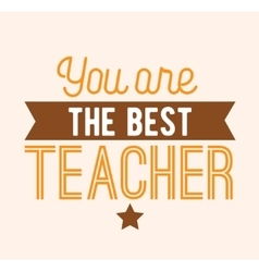 Happy teachers day typography Royalty Free Vector Image