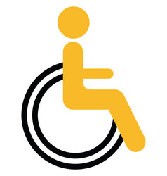 Shopping Mall Wheelchair Facility On A White