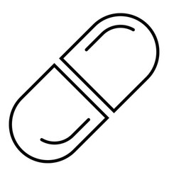 Capsule Line Icon Medicine Sign