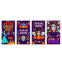 Mexican Day Of The Dead Skulls Marigolds Candles