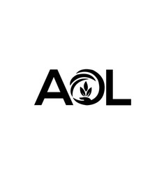 Aol Letter Logo Design On White Background