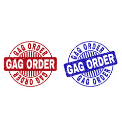 Grunge Gag Order Textured Round Stamp Seals