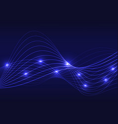 Digital Technology Abstract Blue Light Line Curve