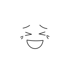 Face Crying With Laughter Hand Drawn Icon