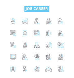 Job Career Line Icons Set Job Career