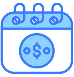 Payment Date Blue Outline Icon Shopping