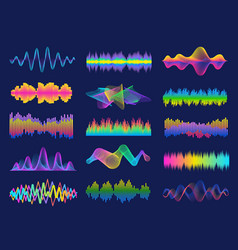 Audio Waveform Signals Wave Song Equalizer Vector Image