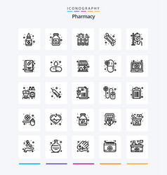 Creative Pharmacy 25 Outline Icon Pack