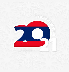 Happy New Year 2021 For Laos On Snowflake