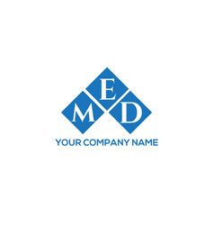 Med Letter Logo Design On Black Background