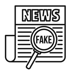 Newspaper Fake News Icon Outline Style