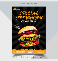 Special Hot Burger Flyer Template