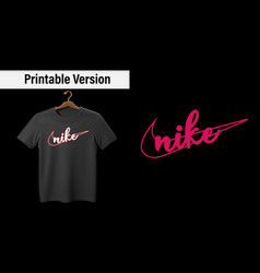 Nike Typography Tshirt Design With Eps Png