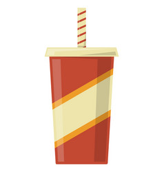 Soda Cup Red Plastic Drink Container Icon