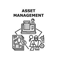 Asset Management Concept Black