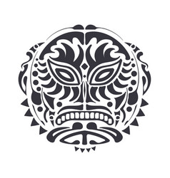 Maori Mask For Tattoo Design