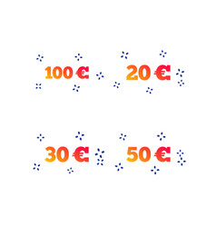 Money In Euro Icons Hundred Fifty Eur